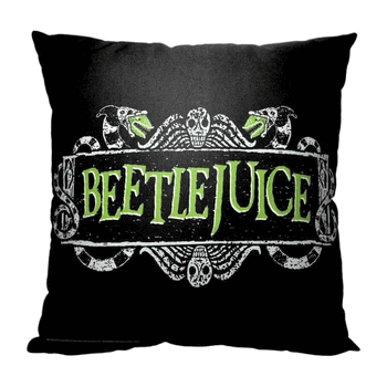 Warner Bros. Beetlejuice Title Throw Pillow 18x18 Inches