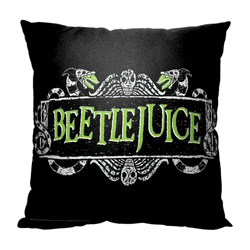 Warner Bros. Beetlejuice Title Throw Pillow 18x18 Inches