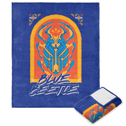 Warner Bros. Blue Beetle Ancient Scarab Silk Touch Throw Blanket 50 x 60 Inches