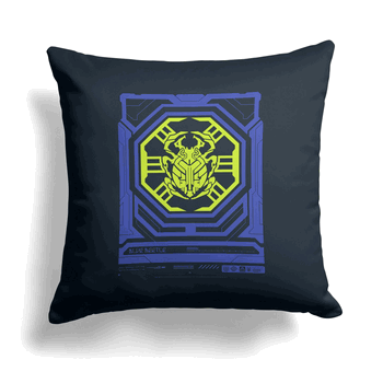 Warner Bros. Blue Beetle Biotech Scarab Throw Pillow 18 x 18 Inches