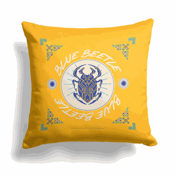Warner Bros. Blue Beetle Scarab Tile Throw Pillow 18 x 18 Inches