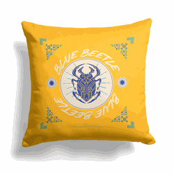 Warner Bros. Blue Beetle Scarab Tile Throw Pillow 18 x 18 Inches