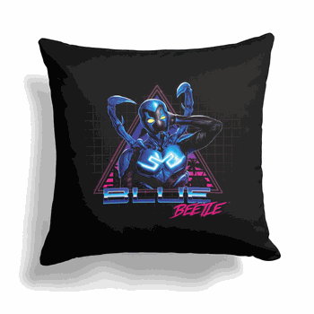 Warner Bros. Blue Beetle Super Future Throw Pillow 18 x 18 Inches
