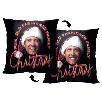 Warner Bros. Christmas Vacation Fun Old Fashioned Family Christmas Throw Pillow 18x18 Inches