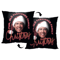 Warner Bros. Christmas Vacation Fun Old Fashioned Family Christmas Throw Pillow 18x18 Inches