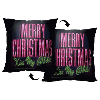 Warner Bros. Christmas Vacation Kiss My Ass Throw Pillow 18x18 Inches