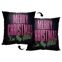 Warner Bros. Christmas Vacation Kiss My Ass Throw Pillow 18x18 Inches