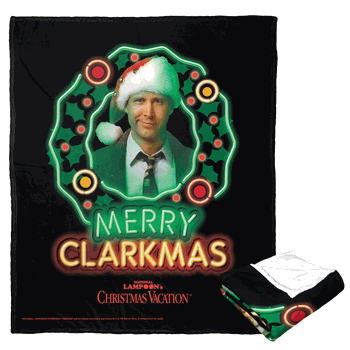 Warner Bros. Christmas Vacation Neon Clarkmas Silk Touch Throw Blanket 50x60 Inches