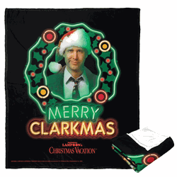 Warner Bros. Christmas Vacation Neon Clarkmas Silk Touch Throw Blanket 50x60 Inches