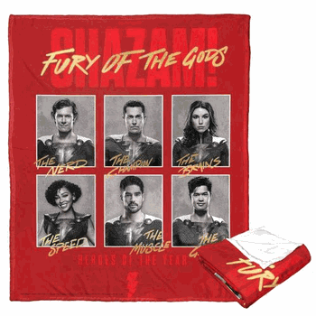 Warner Bros. DC Comics Shazam Heros Of The Year Silk Touch Throw Blanket 50x60 Inches