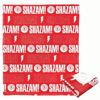 Warner Bros. DC Comics Shazam Shazam Pattern Silk Touch Throw Blanket 50x60 Inches