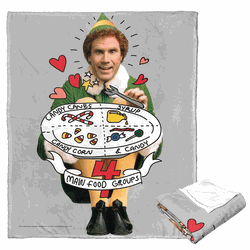 Warner Bros. Elf 4 Food Groups Silk Touch Throw Blanket 50x60 Inches