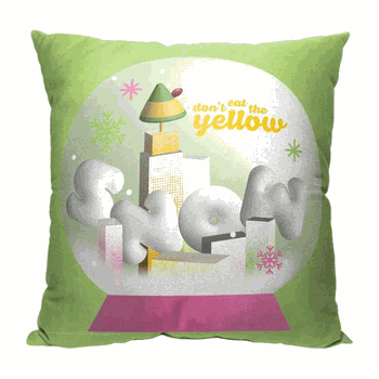 Warner Bros. Elf Don't Eat The Yellow Snow Throw Pillow 18x18 Inches