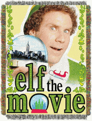 Warner Bros. Elf Elffin Woven Tapestry Throw Blanket 48x60 Inches