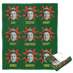Warner Bros. Elf Expressions Silk Touch Throw Blanket 50x60 Inches
