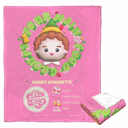 Warner Bros. Elf Four Food Groups Pink Silk Touch Throw Blanket 50x60 Inches