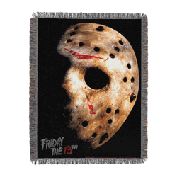 Warner Bros. Friday the 13th His Mask Woven Tapestry Throw Blanket 48x60 Inches