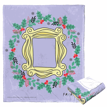 Warner Bros. Friends Friends Wreath Silk Touch Throw Blanket 50x60 Inches