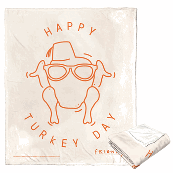 Warner Bros. Friends Happy Turkey Day Silk Touch Throw Blanket 50x60 Inches
