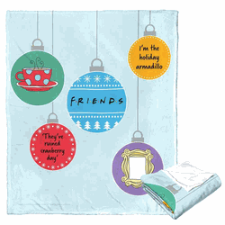 Warner Bros. Friends Quippy Ornaments Silk Touch Throw Blanket 50x60 Inches