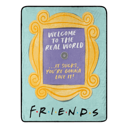 Warner Bros. Friends Real World Sucks Micro Raschel Throw Blanket 46x60 Inches