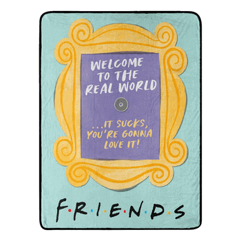 Warner Bros. Friends Real World Sucks Micro Raschel Throw Blanket 46x60 Inches