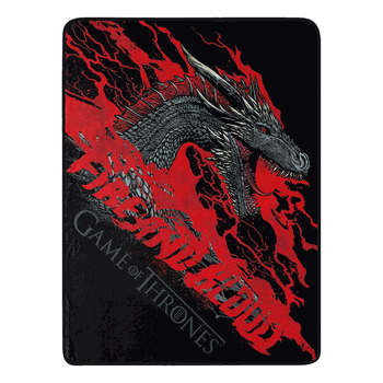 Warner Bros. Game Of Thrones Fire And Blood Micro Raschel Throw Micro Raschel Throw Blanket 46x60 Inches