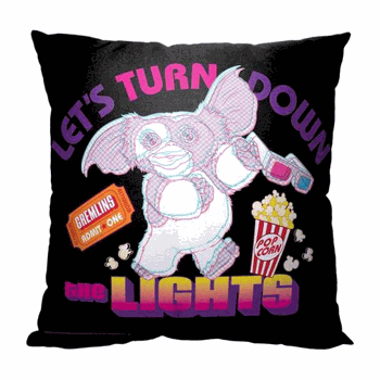 Warner Bros. Gremlins Turn Off The Lights Throw Pillow 18x18 Inches