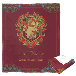 Warner Bros. Harry Potter Botanical Gryffindor Personalized Silk Touch Throw Blanket 50x60 Inches