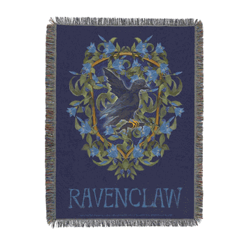Warner Bros. Harry Potter Floral Ravenclaw Tapestry Throw Blanket 48x60 Inches