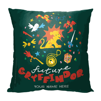 Warner Bros. Harry Potter Future Gryffindor Personalized Throw Pillow 18x18 Inches