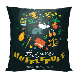 Warner Bros. Harry Potter Future Hufflepuff Personalized Throw Pillow 18x18 Inches