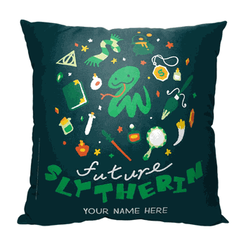 Warner Bros. Harry Potter Future Slytherin Personalized Throw Pillow 18x18 Inches