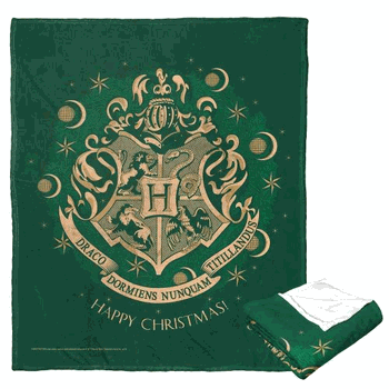 Warner Bros. Harry Potter Happy Christmas Silk Touch Throw Blanket 50x60 Inches