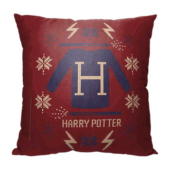 Warner Bros. Harry Potter Harrys Sweater Throw Pillow 18x18 Inches