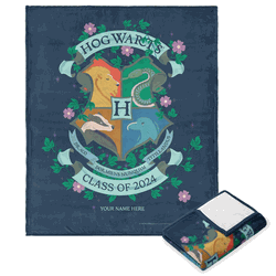 Warner Bros. Harry Potter Hogwarts Grad Personalized Silk Touch Throw Blanket 50x60 Inches