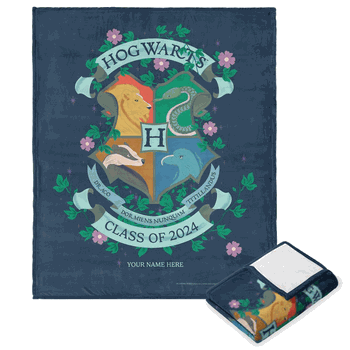 Warner Bros. Harry Potter Hogwarts Grad Personalized Silk Touch Throw Blanket 50x60 Inches
