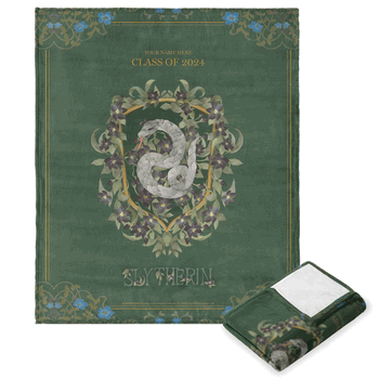 Warner Bros. Harry Potter Slytherin Grad Personalized Silk Touch Throw Blanket 50x60 Inches