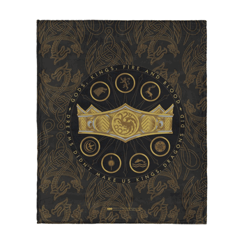 Warner Bros. House of the Dragon Dragons Did Silk Touch Throw Blanket 40x50 Inches