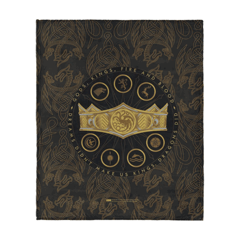 Warner Bros. House of the Dragon Dragons Did Silk Touch Throw Blanket 50x60 Inches