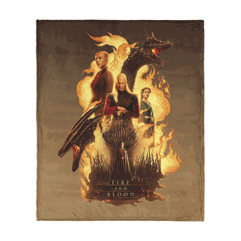 Warner Bros. House of the Dragon Fire and Blood Reigns Silk Touch Throw Blanket 40x50 Inches