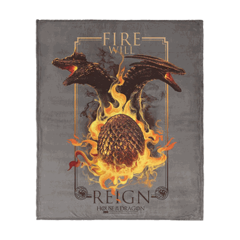 Warner Bros. House of the Dragon Let it Reign Silk Touch Throw Blanket 40x50 Inches