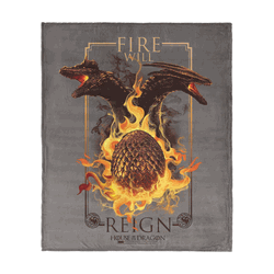 Warner Bros. House of the Dragon Let it Reign Silk Touch Throw Blanket 40x50 Inches