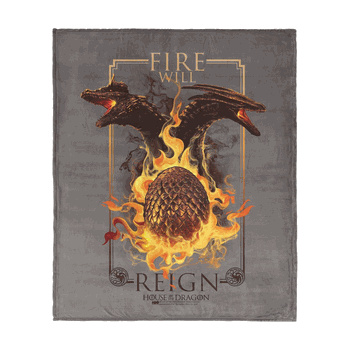 Warner Bros. House of the Dragon Let it Reign Silk Touch Throw Blanket 50x60 Inches