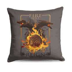 Warner Bros. House of the Dragon Let it Reign Throw Pillow 18X18 Inches