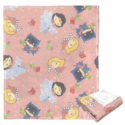 Warner Bros. Justice League Deck The Halls Silk Touch Throw Blanket 50x60 Inches