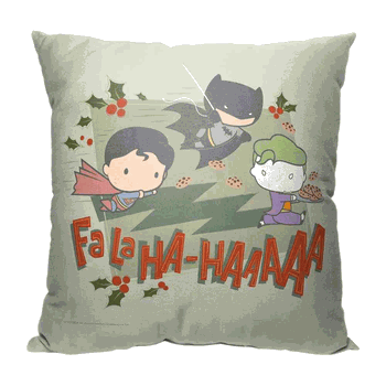 Warner Bros. Justice League Fa La Ha Throw Pillow 18x18 Inches
