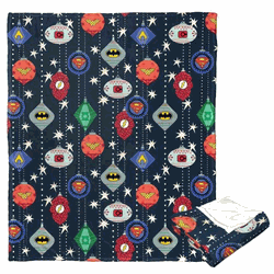 Warner Bros. Justice League Hero Ornaments Silk Touch Throw Blanket 50x60 Inches