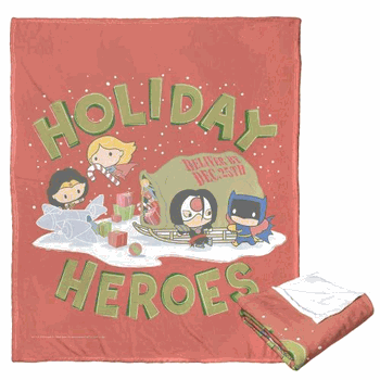 Warner Bros. Justice League Loading Up Gifts Silk Touch Throw Blanket 50x60 Inches