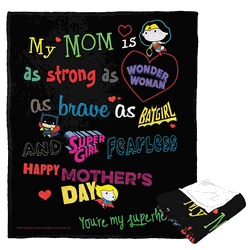 Warner Bros. Justice League Mom Is Super Silk Touch Throw Blanket 50x60 Inches